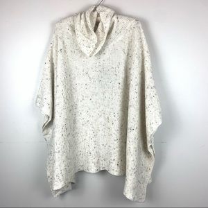 Moon & Madison Cowl Neck Poncho Sweater Beige M